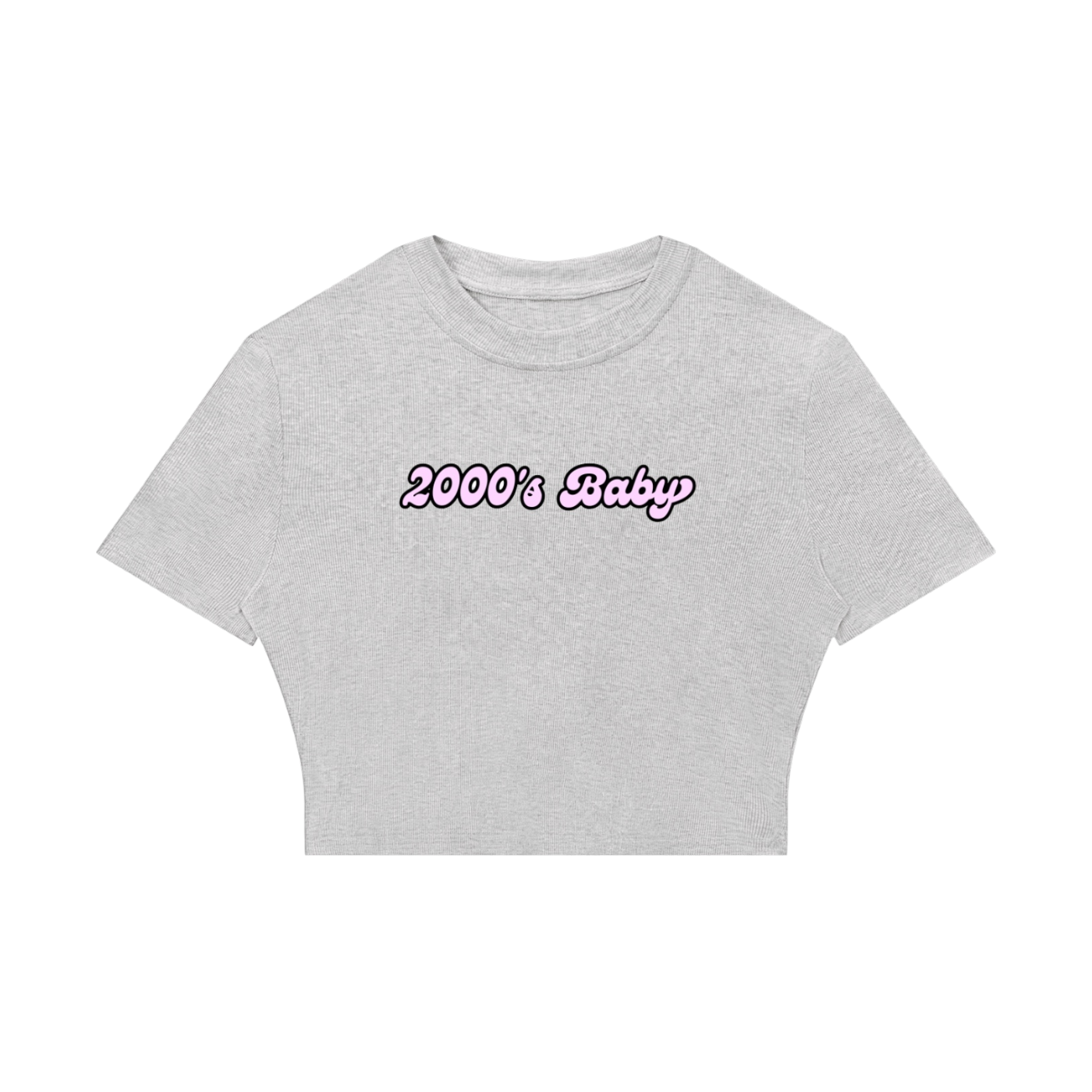 2000's BABY RIBBED CROPPED TEE
