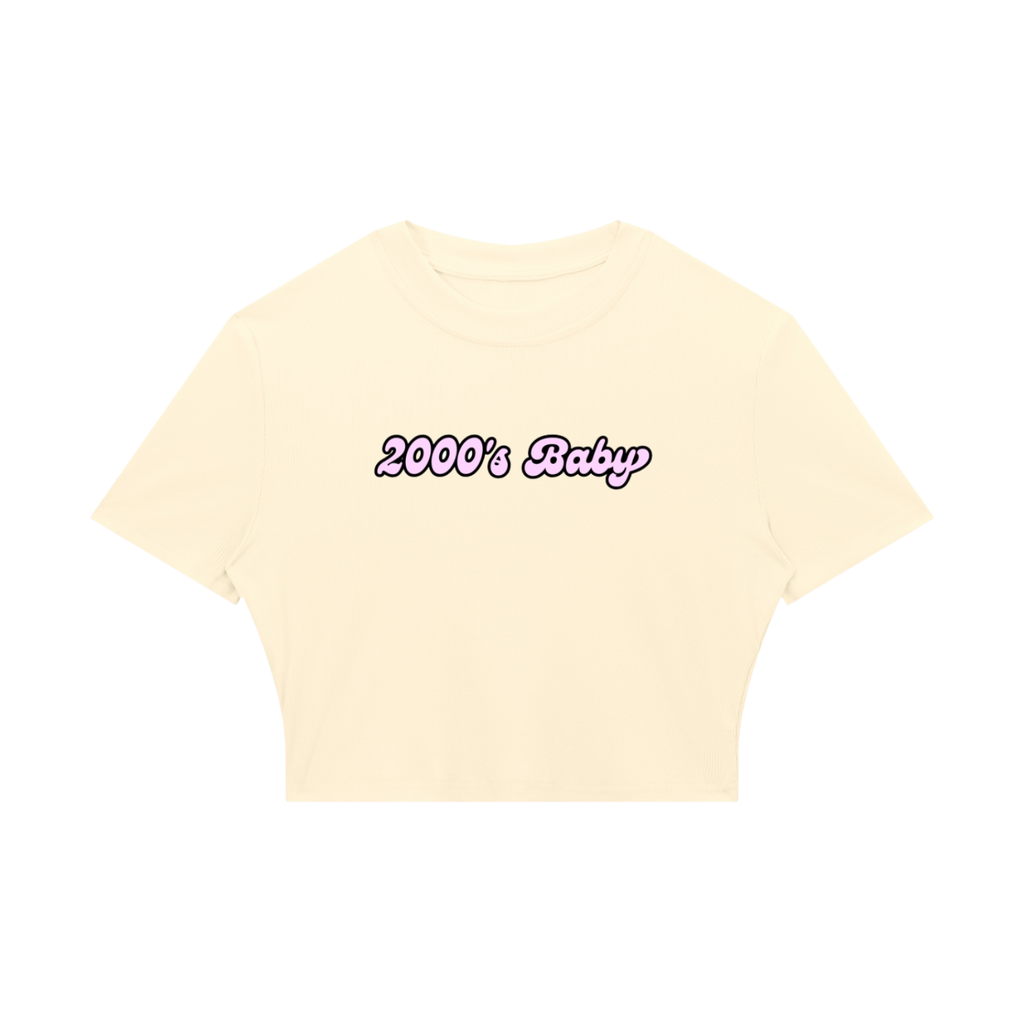 2000's BABY RIBBED CROPPED TEE