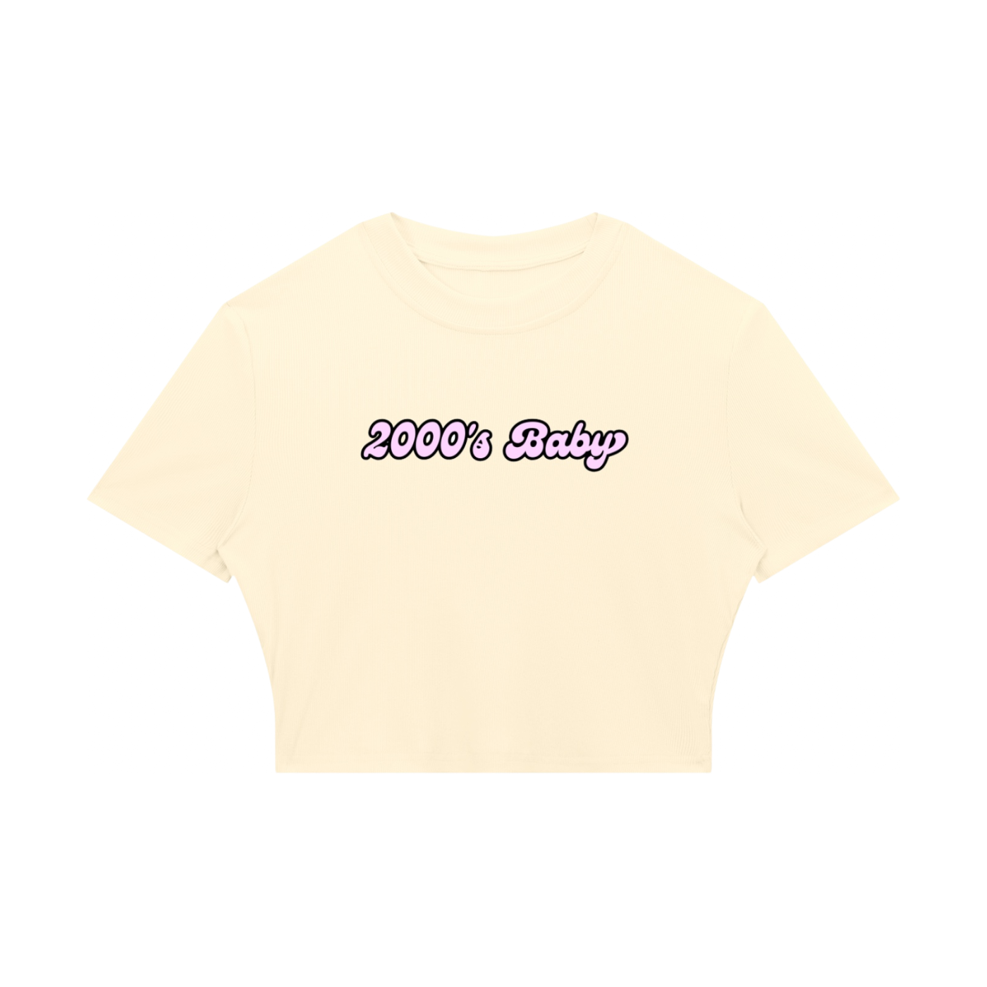2000's BABY RIBBED CROPPED TEE