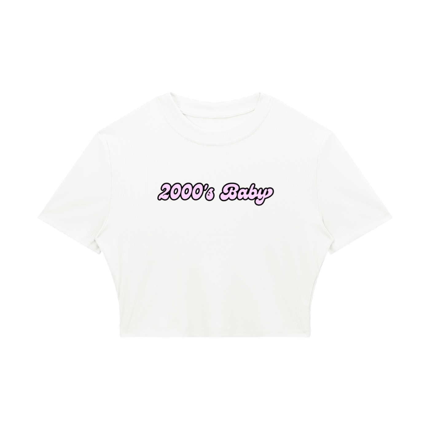 2000's BABY RIBBED CROPPED TEE