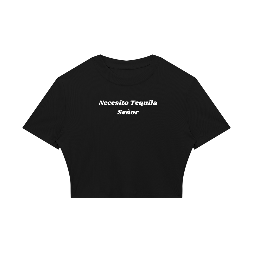 TEQUILA RIBBED CROP TEE