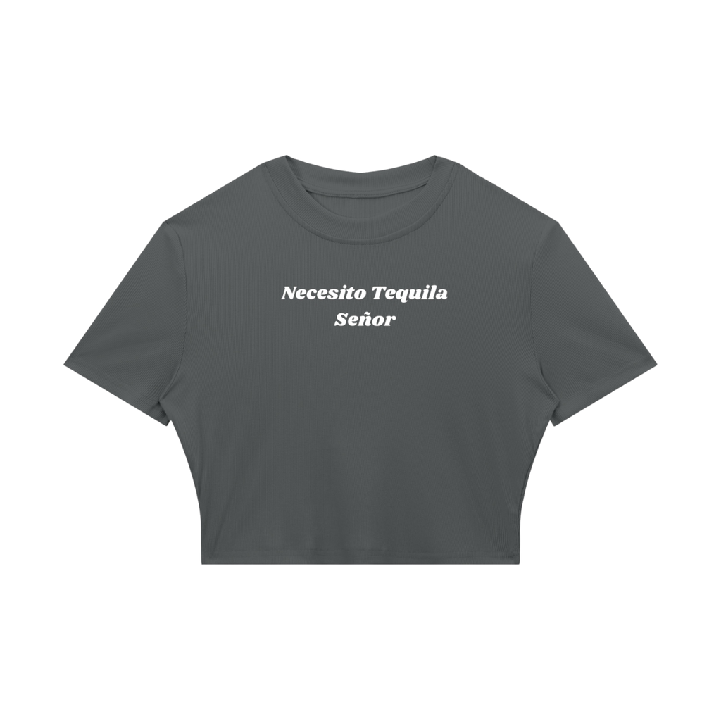 TEQUILA RIBBED CROP TEE