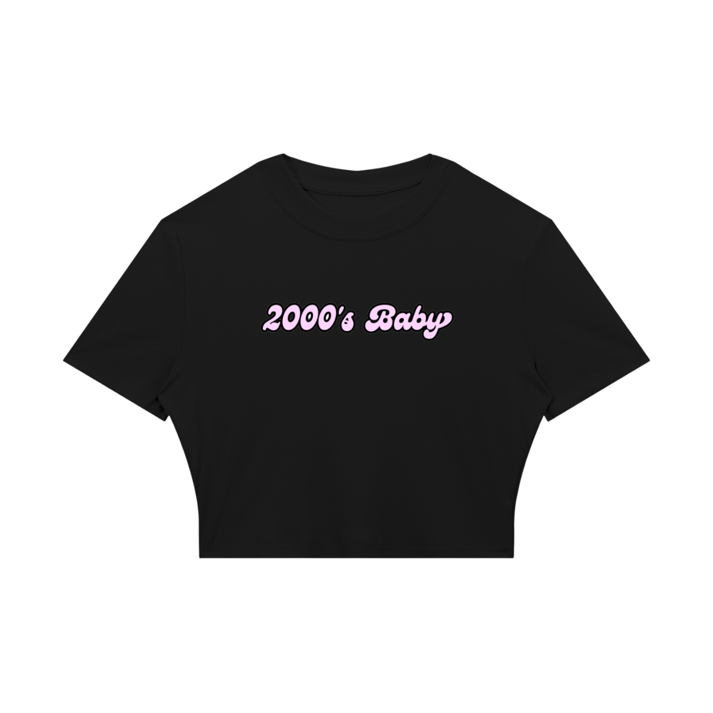 2000's BABY RIBBED CROPPED TEE