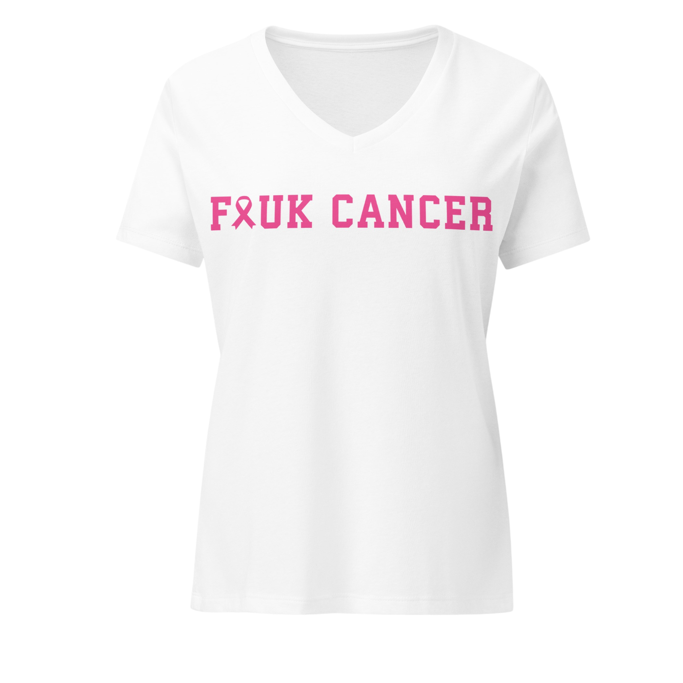 FAUK CANCER V NECK (NO BACK)