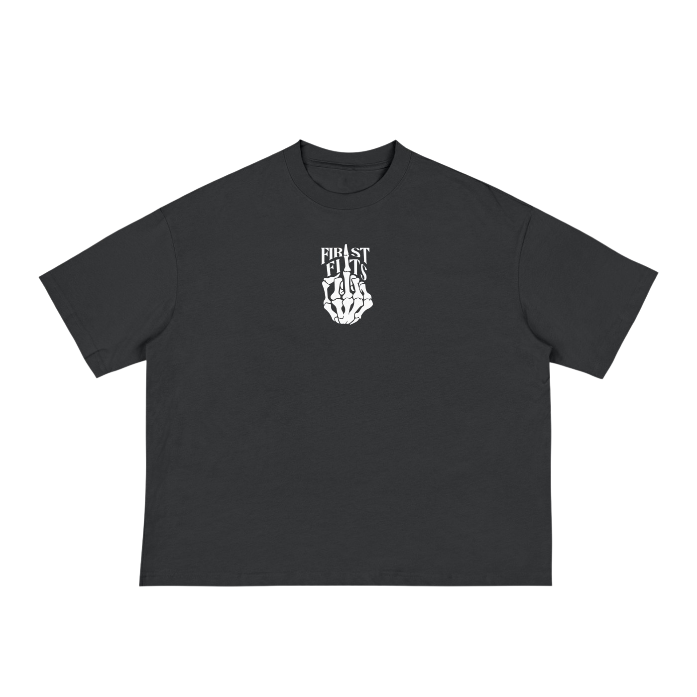 SKELETON BOX TEE- BLACK