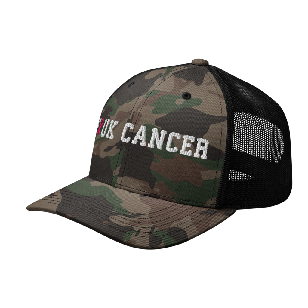 CAMOUFLAGUE FAUK CANCER HAT