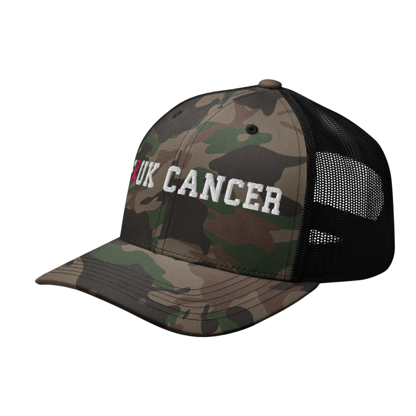 CAMOUFLAGUE FAUK CANCER HAT