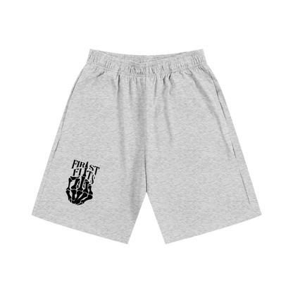 SKELETON COTTON SHORTS- GRAY