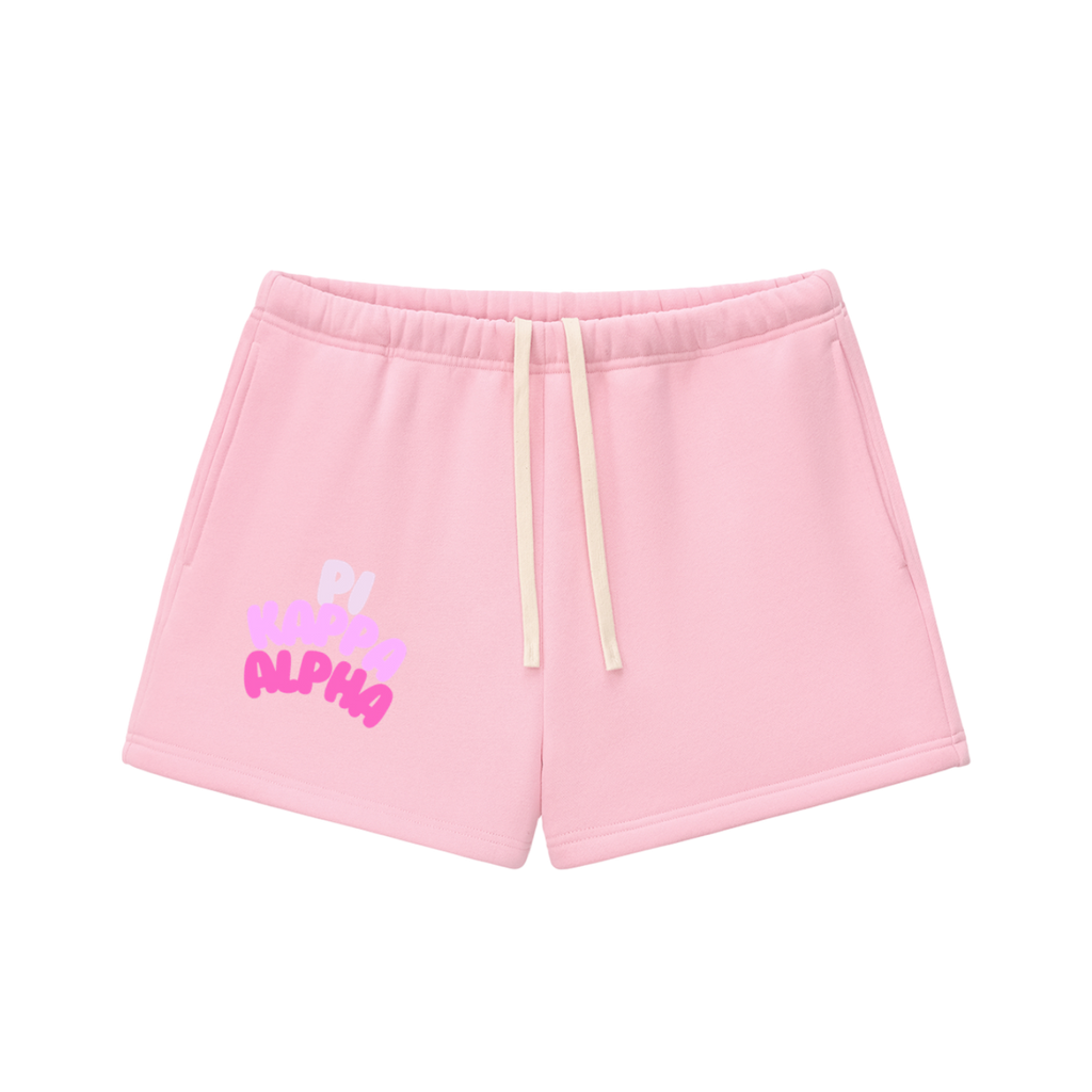 STRENGTH IN PINK FLEECE SHORTS