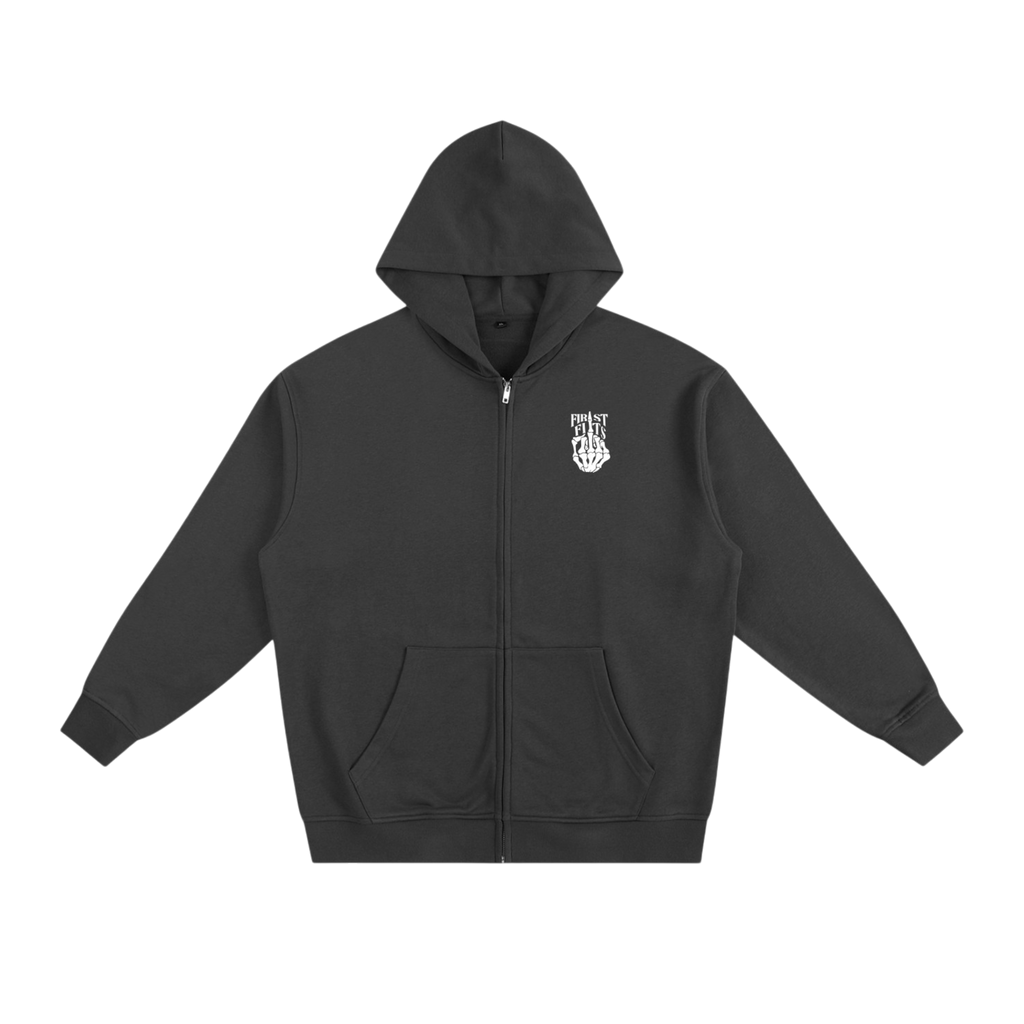 ZIP UP SKULL HOODIE