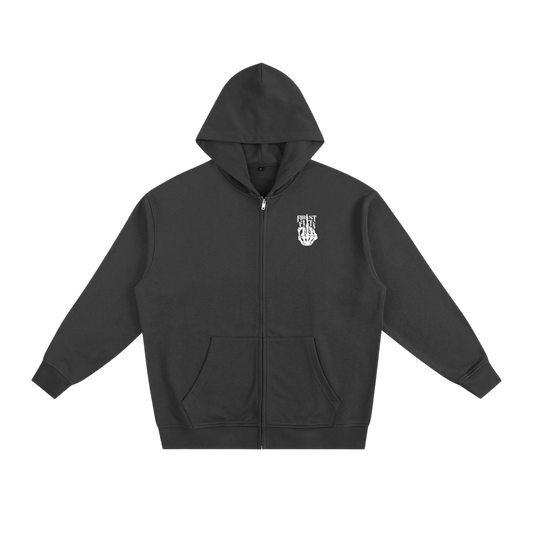 ZIP UP SKULL HOODIE