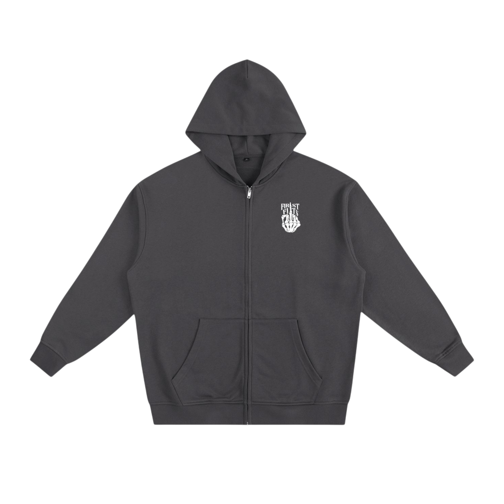ZIP UP SKULL HOODIE