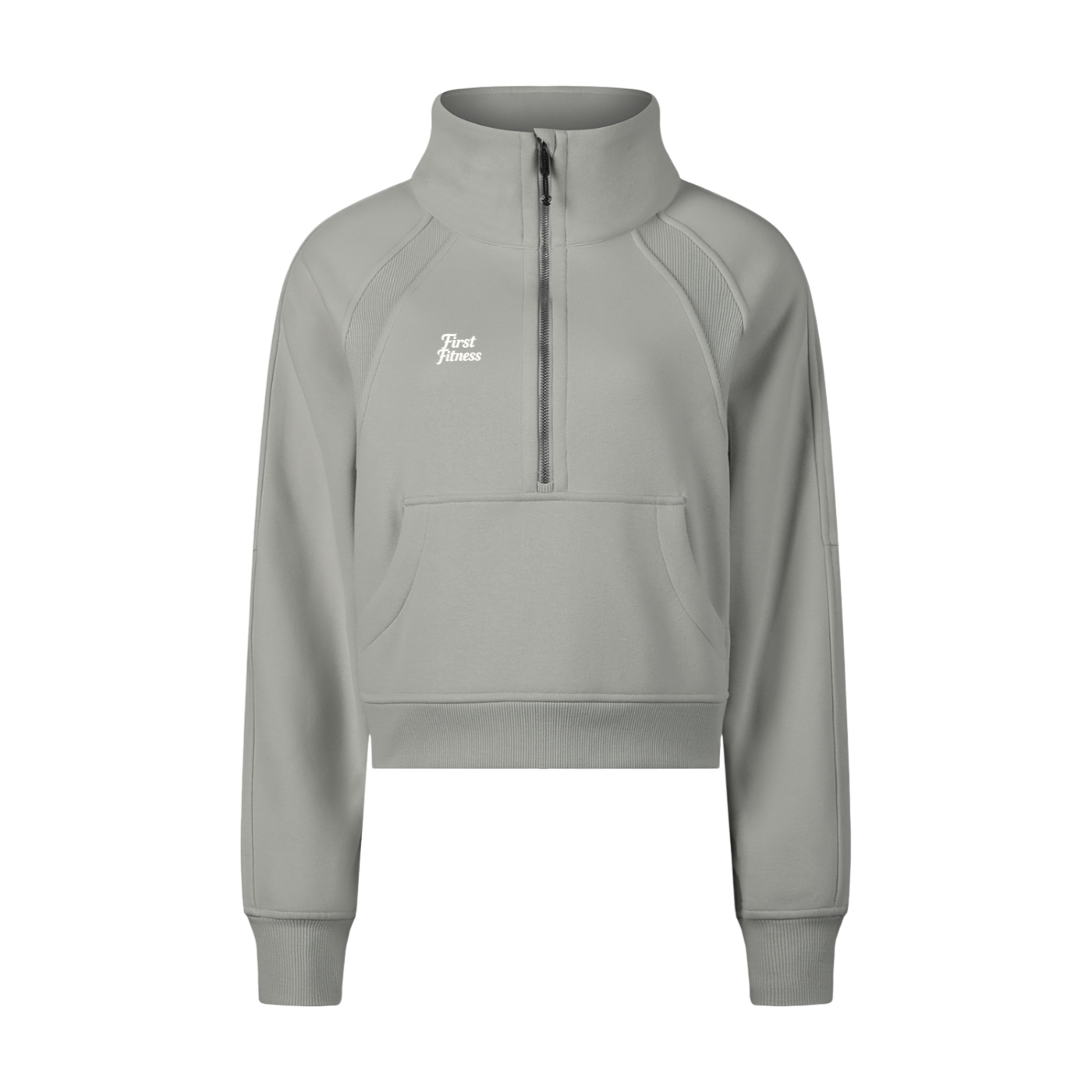 FIRST FITNESS CROPPED HALF-ZIP SWEATSHIRT